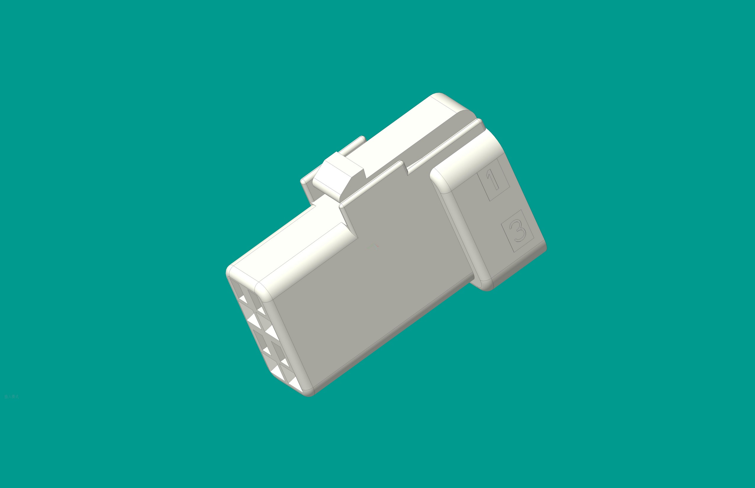 2.0間距雙排孔座4位本色