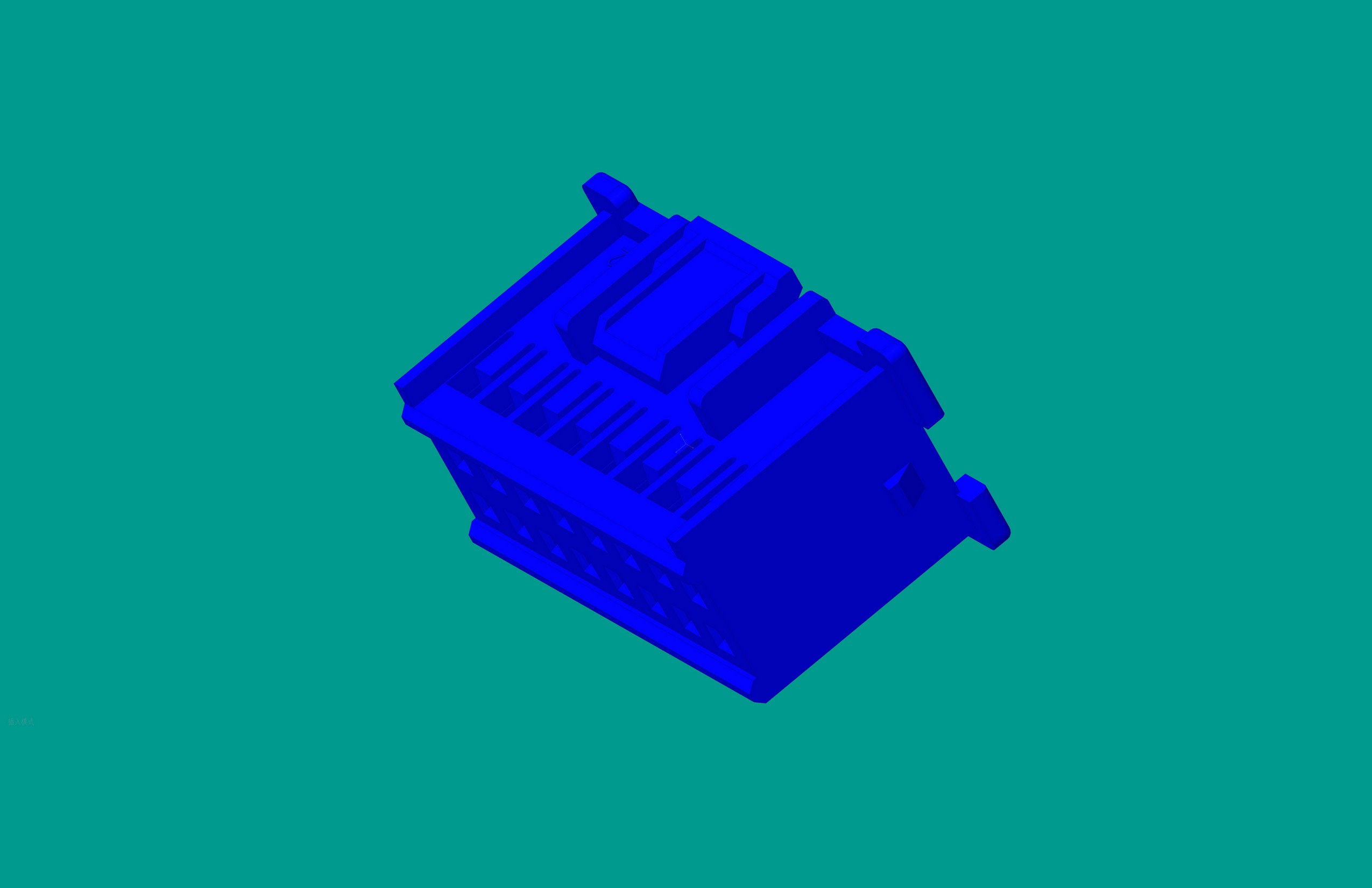 EP2.5-18P雙排孔座-藍色